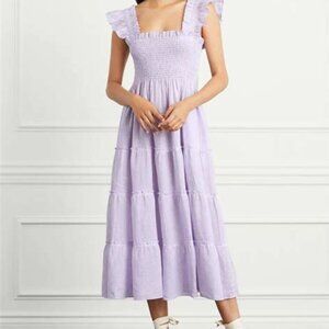 The Ellie Nap Dress - Lilac Stripe Linen